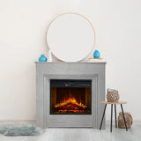 divina fire camino elettrico da terra bellini legno cemento ean 8056157809128