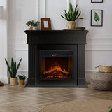 divina fire camino elettrico da terra cambridge legno nero ean 8056157809098