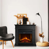 divina fire camino elettrico da terra jefferson legno nero ean 8056157809074