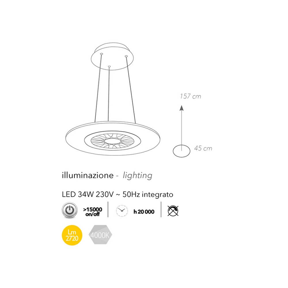 fan europe lighting lampadario eternity led ean 8031440365420