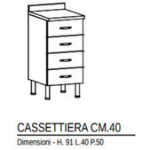 formula 1 cassettiera cucina federica 40 cm olmo ean 9972015080753