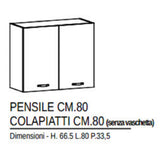 formula 1 pensile scolapiatti cucina federica 80 cm bianco ean 8032770673087