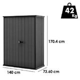 keter armadio portattrezzi cortina 140x73x170 cm ean 7290112637475