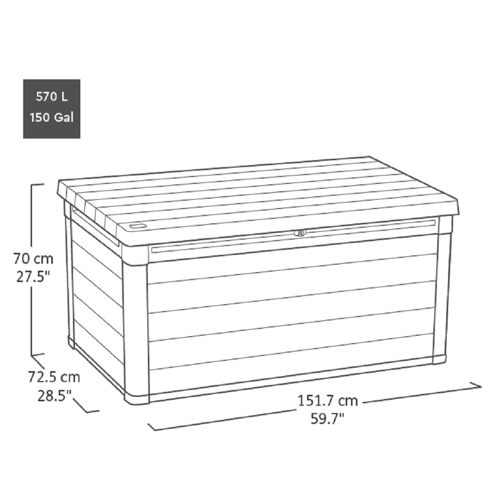 keter baule resina signature effetto legno 152x72x70 cm ean 7290112642196