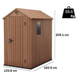 keter casetta darwin evotech marrone 126x185x205 cm ean 7290112632708