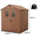 keter casetta darwin evotech marrone 190x183x221 cm ean 7290112637970
