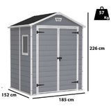keter casetta manor grigia 185x152x226 cm ean 7290103660390