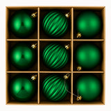 nbr pallina di natale verde 8 cm conf 9pz 3 decori ean 9972016912152