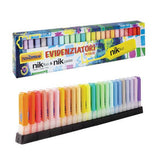 nikoffice evidenziatori 24 colori 8 fluo 16 pastello ean 8051818004478