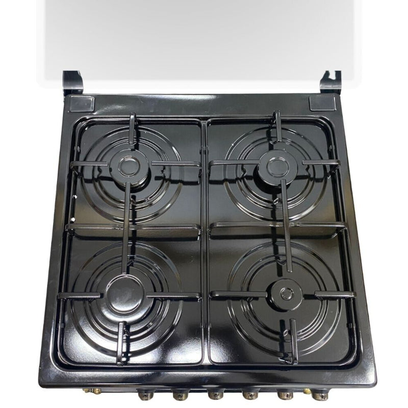 staylux cucina a gas 4 fuochi con forno 60x60cm nero ean 8694740428211
