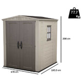 Casetta Factor Beige Con Mensole 178x195x208 Cm