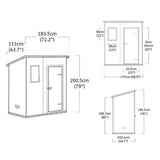 Casetta Manor Pent Beige 183X111X200 cm