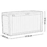 Baule In Resina Sherwood Grafite 117x45x57 Cm