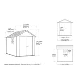 Casetta Oakland Duotech Grigia 229x287x242 Cm