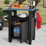 Tavolino Unity Per Bbq Resina Grafite 70x54x90cm