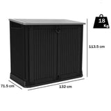 Armadio Portattrezzi Out Midi Nero 132x71x113cm