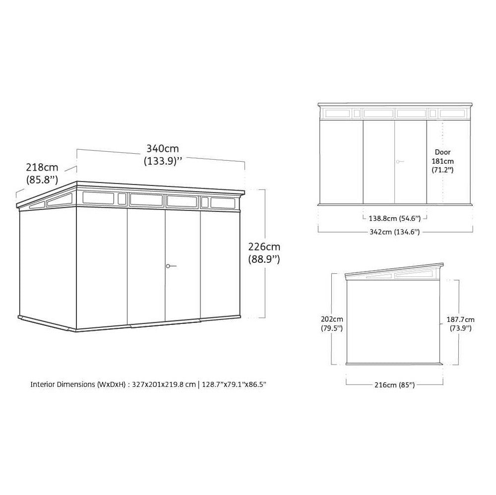 Casetta Signature Pent Noce 340x218x226 Cm