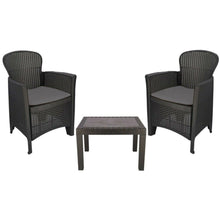 Set Da Giardino Akita In Resina Rattan Antracite