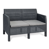 Set Matilde 2 Poltrone + 1 Tavolo Antracite