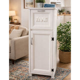 Carrello Da Cucina Slim Con Anta Bianco