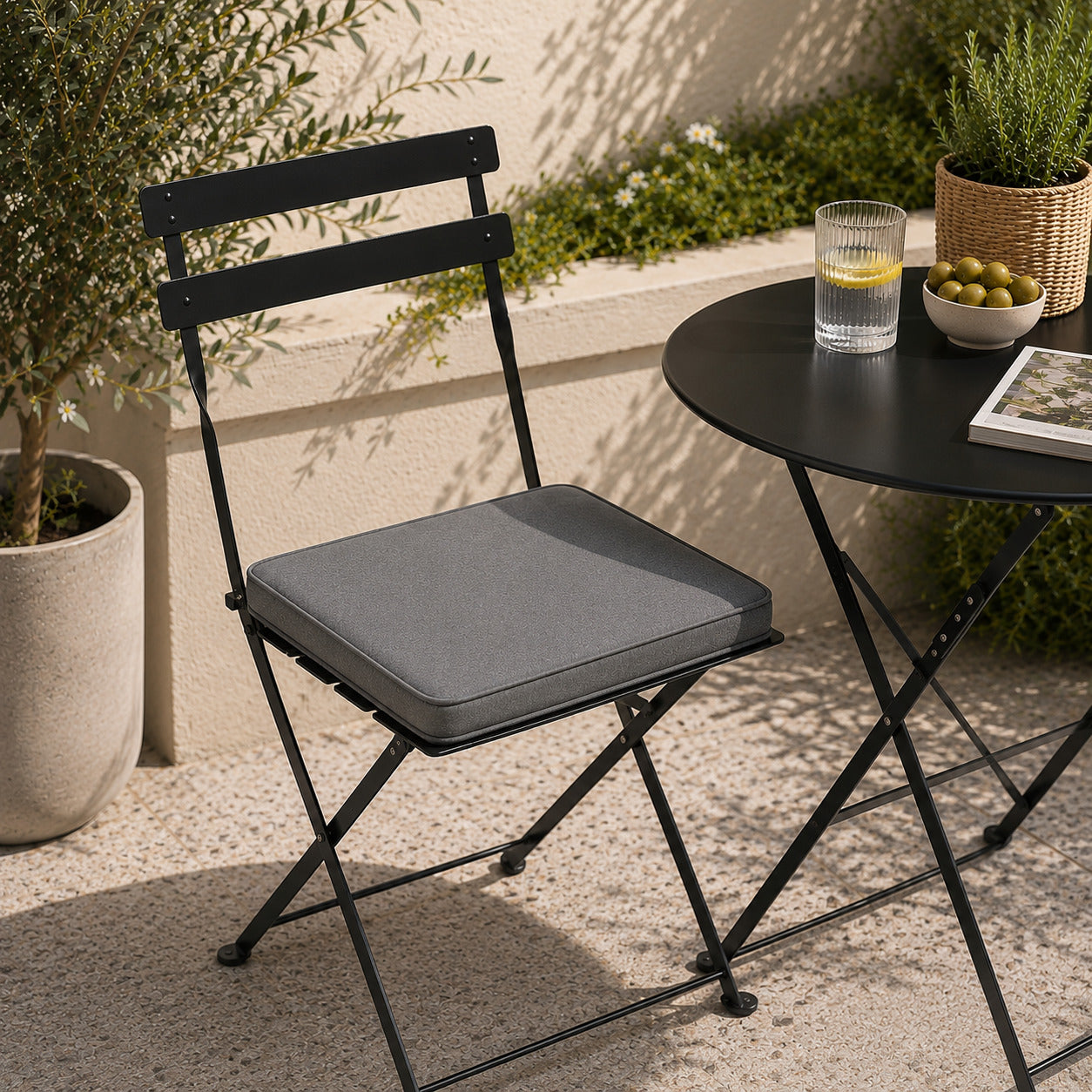 Cuscino Seduta Rah 45x50xh.5 Cm Grigio Scuro