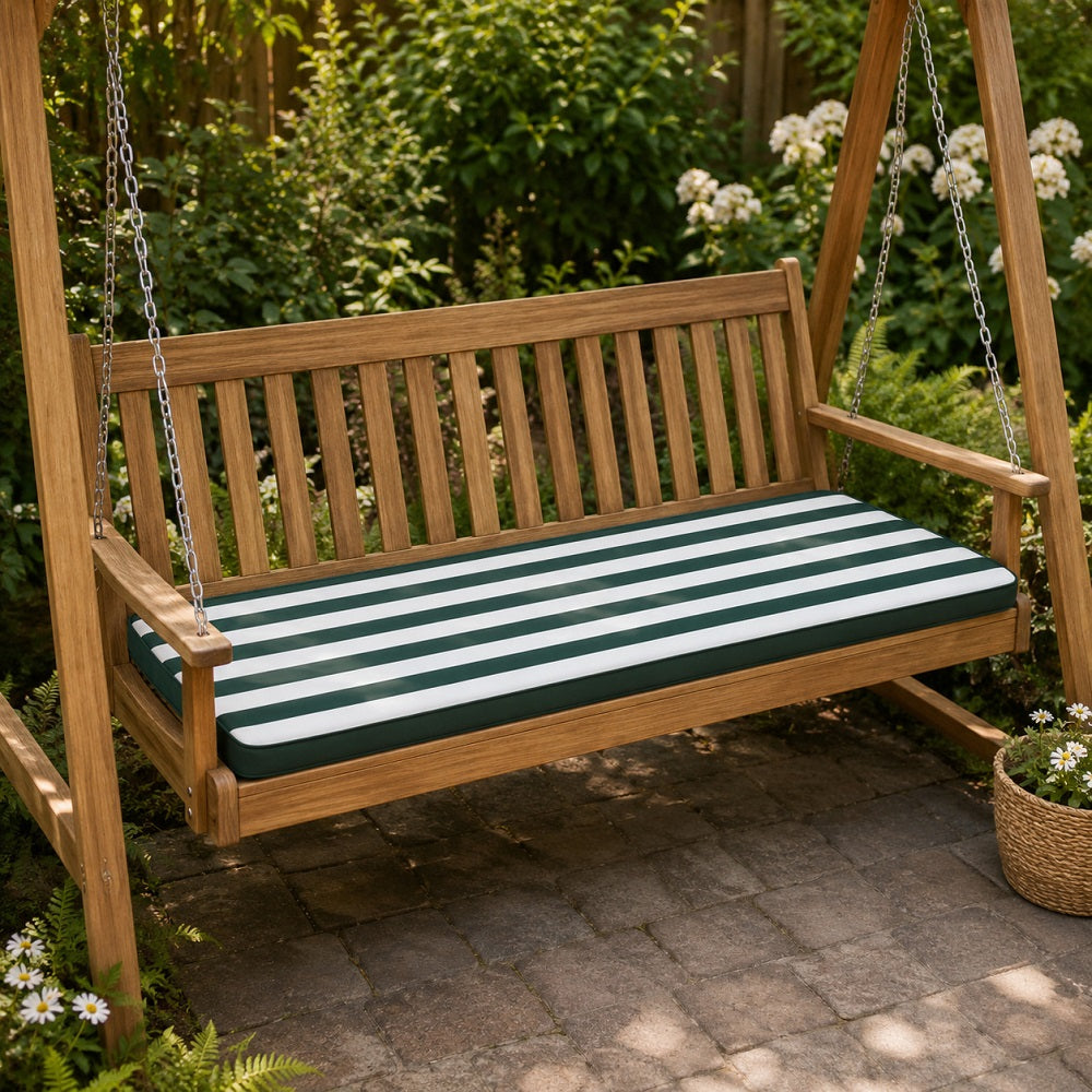 Cuscino Dondolo Horus 135x50xh.5cm Bianco/Verde