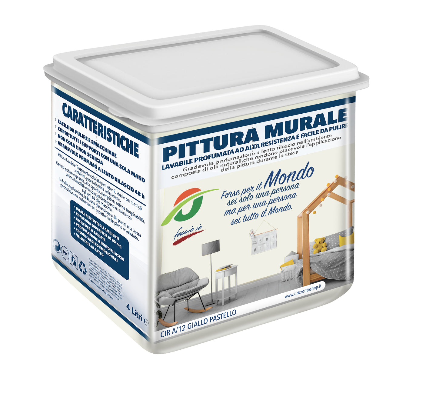 nbr pittura lavabile profumata giallo pastello 4lt ean 8053835015222