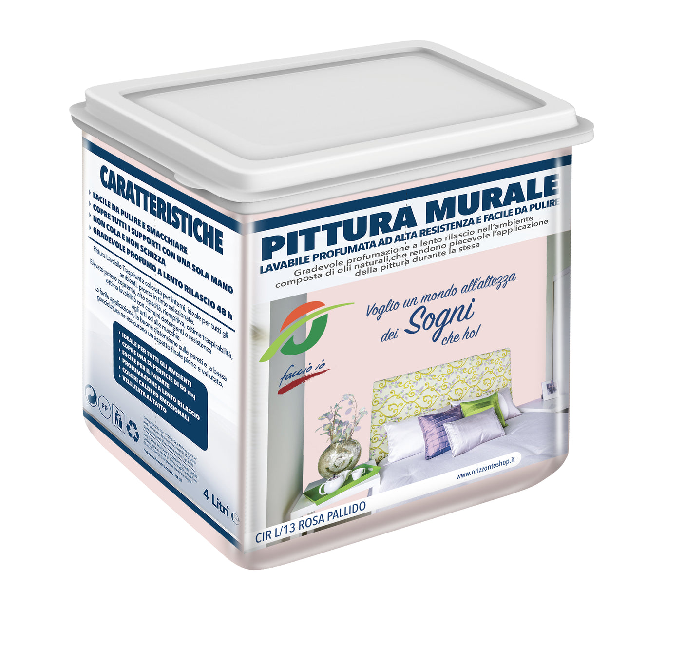 nbr pittura lavabile profumata rosa pallido 4lt ean 8053835015321