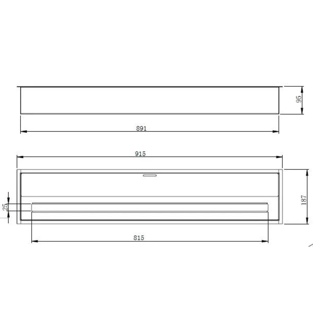 Bruciatore Bioetanolo Da Incasso 7 Lt 91,5x18,7xh9