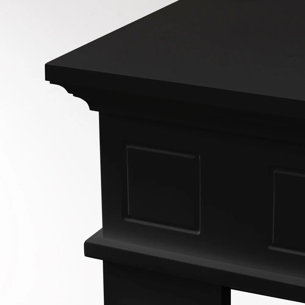 Cornice Camino Rivestimento Jefferson Legno Nero