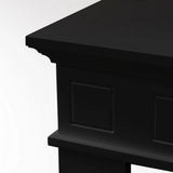 Cornice Camino Rivestimento Jefferson Legno Nero