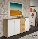 Madia Buffet Londra Color Bianco E Nodo 160x35x83