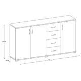 Madia Buffet Londra Color Bianco E Nodo 160x35x83