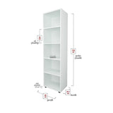 immagine-2-bofigo-libreria-costa-5-ripiani-colore-bianco-ean-8683456002327