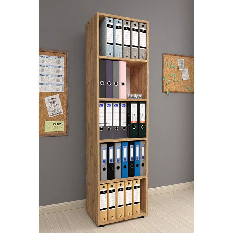 immagine-1-bofigo-libreria-costa-5-ripiani-colore-pino-ean-8683456002334