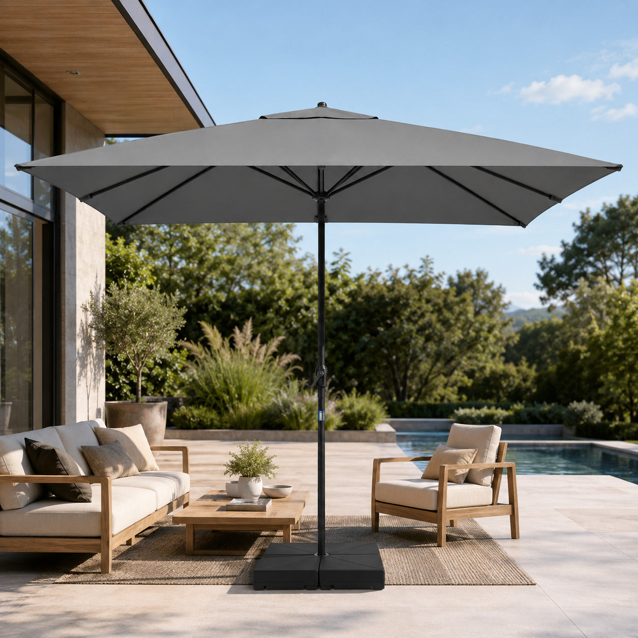 Ombrellone Iseo 3x3 Grigio Mirada