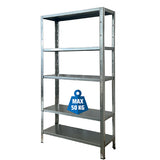 aneta scaffale augusto 5 ripiani 100x40x187 ean 9972016447258